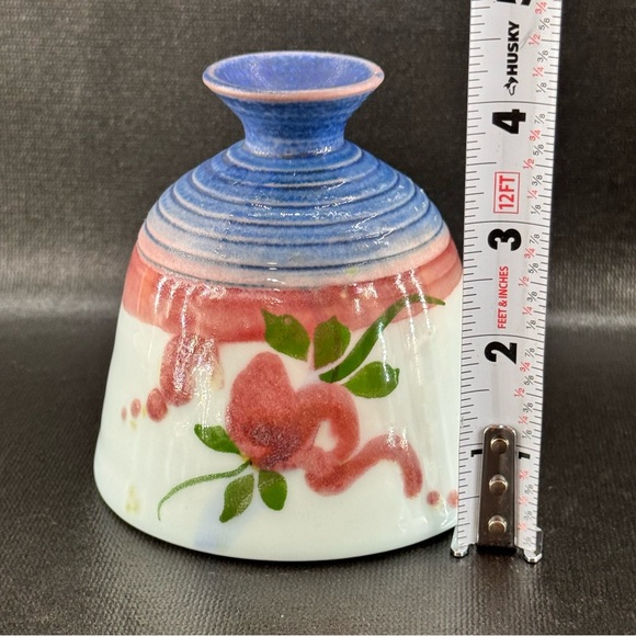 Studio Art Pottery Floral Bud Vase Signed 1997 - Picture 5 of 5